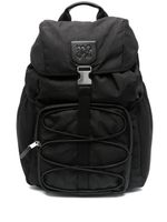 Palm Angels monogram-debossed canvas backpack - Noir - thumbnail