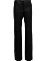 Proenza Schouler pantalon en cuir à coupe droite - Noir