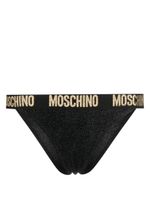 Moschino bas de bikini à taille logo - Noir - thumbnail