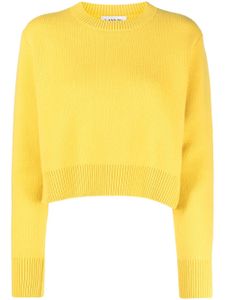 Lanvin pull crop à col rond - Jaune