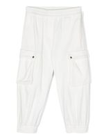 Moncler Enfant pantalon de jogging à taille élastiquée - Blanc