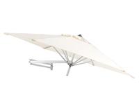 EASYSOL Parasol 250 cm rond, met wandhouder zonder parasolstandaard voor balkon of terras, marktparasol, tuinparasol, terrasparasol, knikbaar met winduitlaat, ecru, gebroken wit, 250 cm ⌀