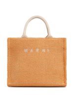 Marni petit sac cabas en raphia - Orange