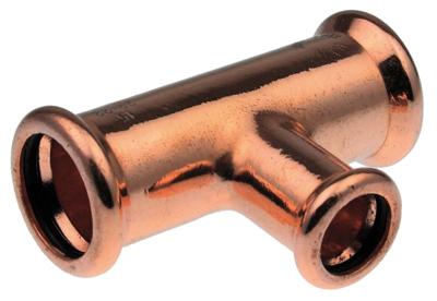 VSH Xpress verloop T-stuk 22x12x22 mm, pers 7125, koper