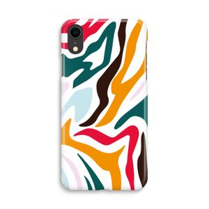 Colored Zebra: iPhone XR Volledig Geprint Hoesje