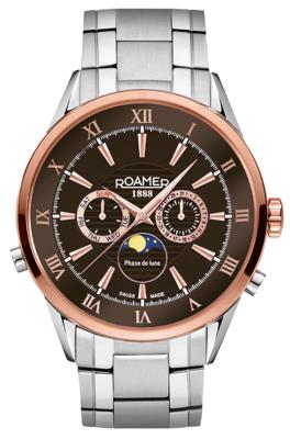 Roamer 508821 47 63 50 Superior Moonphase horloge 43 mm Roamer 508821 47 63 50 Superior Moonphase horloge 43 mm