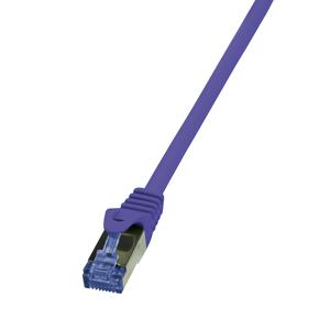 LogiLink CQ304VS RJ45 Netwerkkabel, patchkabel CAT 6A S/FTP 1.50 m Violet Vlambestendig, Halogeenvrij, Snagless 1 stuk(s)