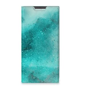 Bookcase Samsung Galaxy S22 Ultra Painting Blue