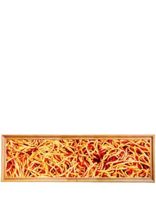 Seletti tapis rectangulaire à imprimé spaghetti - Multicolore