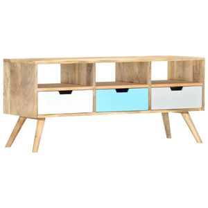 Tv-meubel 110x35x48 cm massief mangohout