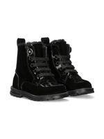 Dolce & Gabbana Kids bottines en cuir verni - Noir - thumbnail