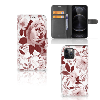 Hoesje Apple iPhone 12 Pro Max Watercolor Flowers Hoesje Apple iPhone 12 Pro Max Watercolor Flowers