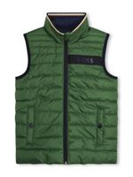 BOSS Kidswear gilet matelassé à design réversible - Vert