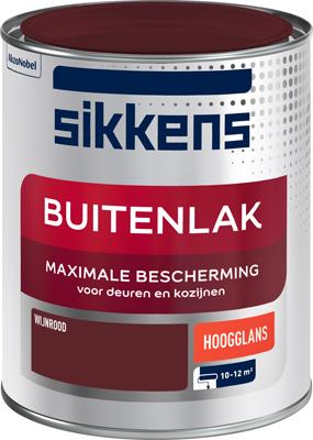 sikkens buitenlak hoogglans wijnrood 0.75 ltr