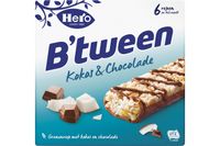 Tussendoortje Hero B&apos;tween kokos chocolade 6pack reep 25gr