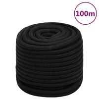 VidaXL Werktouw 18 mm 100 m polyester zwart - thumbnail