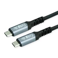 VALUE USB4 Gen2x2 kabel, C-C, ST/ST, 20Gbit/s, 240W, zwart, 2 m