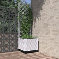 Plantenbak met latwerk 40x40x136 cm polypropeen