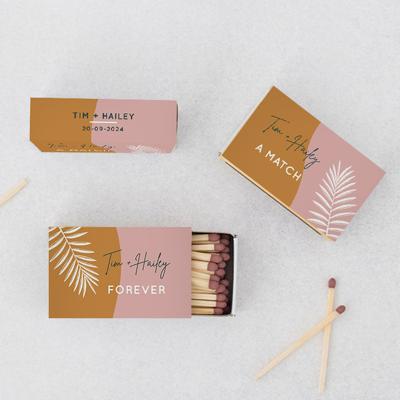 Luciferdoosje trouwbedankje abstract garden Luciferdoosje trouwbedankje abstract garden