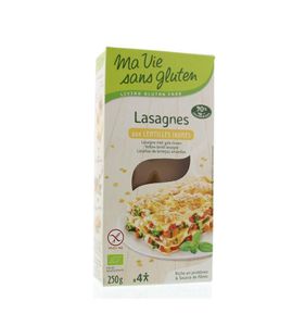 Lasagnebladen van gele linzen glutenvrij bio