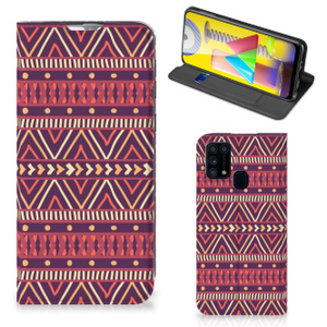 Samsung Galaxy M31 Hoesje met Magneet Aztec Paars