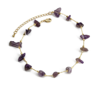 Enkelbandje met Amethist Sierstenen - Sieraden - Spiritueelboek.nl