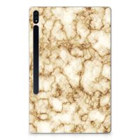 Samsung Galaxy Tab S7 Plus | S8 Plus Tablet Back Cover Marmer Goud - thumbnail