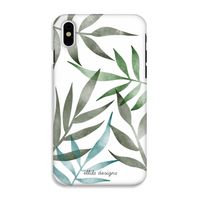 Tropical watercolor leaves: iPhone XS Tough Case - thumbnail