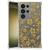 Samsung Galaxy S24 Ultra Case Gouden Bloemen - thumbnail