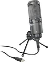 Audio-Technica 2020USB+ USB Cardioid Condenser Microphone (USB-aansluiting) Donker Grijs