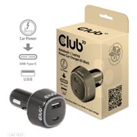 club3D CAC-1922 Laptop netvoeding 63 W Binnen Aantal uitgangen: 1 x, 1 x USB-A, USB-C