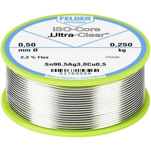 Felder ISO-Core Ultra Clear SAC305 Soldeertin Spoel Sn96,5Ag3Cu0,5 0.250 kg 0.5 mm