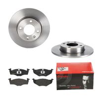 Remmenset, remschijf BREMBO, Remschijftype: Massief, Inbouwplaats: Vooras, u.a. für Seat, VW - thumbnail