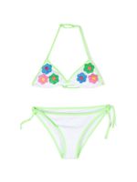 MC2 Saint Barth Kids bikini triangle à fleurs - Blanc