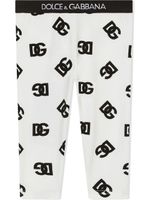 Dolce & Gabbana Kids legging à logo Interlock imprimé - Blanc