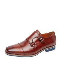 Van Lier Adonis leren gespschoenen cognac
