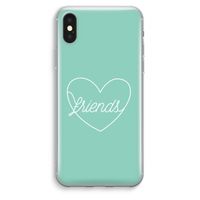 Friends heart pastel: iPhone XS Max Transparant Hoesje