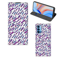 OPPO Reno4 Pro 5G Hoesje met Magneet Feathers Color - thumbnail