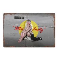 Sitt&apos;n Pretty Pin Up Zwaar Metalen Bord - thumbnail