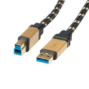 ROLINE GOLD USB 3.2 Gen 1 kabel, type A-B, 3 m