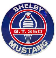 Shelby Mustang G.T. 350 Emaille Bord - 60 cm ø