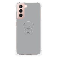 Samsung Galaxy S21 FE Stevig Bumper Hoesje Grijs Baby Olifant