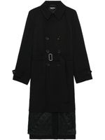 Black Comme Des Garçons manteau croisé en laine - Noir