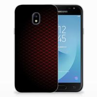 Samsung Galaxy J3 2017 TPU bumper Geruit Rood