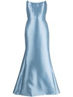 Amsale robe-bustier Mikado à coupe longue - Bleu - thumbnail