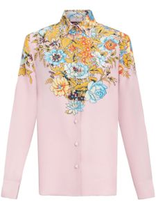 ETRO chemise en crêpe de chine à fleurs - Rose