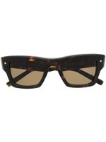 VALENTINO GARAVANI EYEWEAR lunettes de soleil Rockstud à monture carrée - Marron