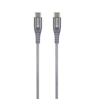 Skross USB-cable USB 2.0 USB-C® Stecker, USB-C® jack 1.20m Space grey Rund, Flexibel, Stoff-Umm