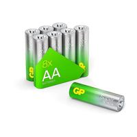 GP Super Alkaline batterijen, AA Mignon, LR06, 1,5 V, 8 stuks, ideaal voor de stroomvoorziening van apparaten die dagelijks nodig zijn - de nieuwe G-TECH-technologie