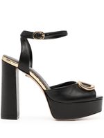 Dee Ocleppo sandales Brigitte 85 mm en cuir - Noir - thumbnail